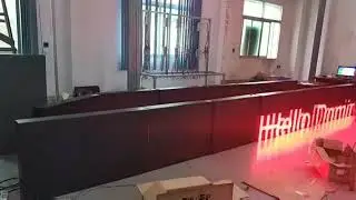 Outdoor p10 single red LED moving sign.
