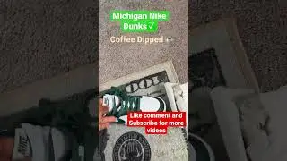 Nike Dunks coffee Dipped #Michigan Green #coffee #nike #nikedunks #custom #sneakerheads #freestyle