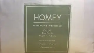 Homfy 4-piece Queen Sheet Set Review