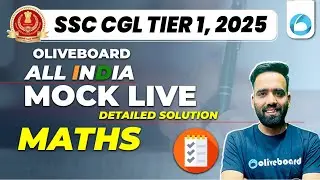 Oliveboard 8 - 9 March SSC CGL Maths Mock Test 2025 With Solutions