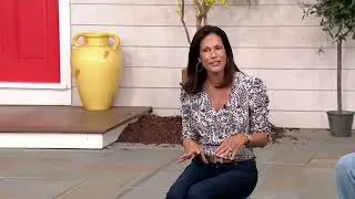 Garden Reflections Scalloped Ceramic Garden Stool on QVC