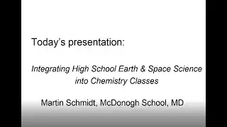 Integrating High School Earth & Space Science into Chemistry Classes