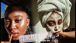 SKIN CARE ROUTINE (FOR SENSITIVE SKIN) | GLOWY + CLEAR SKIN FOR TRAVEL