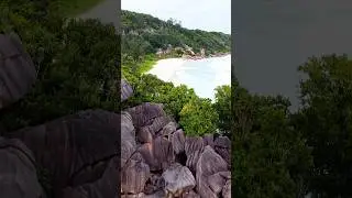 Grand Anse Beach, Seychelles &ndash; one of the wildest beach on La Digue 🌊 #shorts #seychelles #ladigue