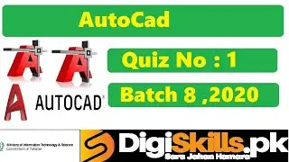 Digiskills AutoCAD Quiz 1 Solution Batch 08 || Quiz No.1 || Batch 8