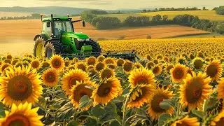 Amazing Sunflower Farming | Modern Technology Helps Australian Farmers Produce Tons Of Sunflowers