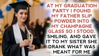 AT MY GRADUATION PARTY I FOUND MY FATHER SLIP POWDER INTO MY CHAMPAGNE GLASS SO I STOOD, SMILING...