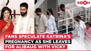 Vicky Kaushal & Katrina Kaif LEAVE for Alibaug in a ferry; Fans say 'Please bless them with twins'