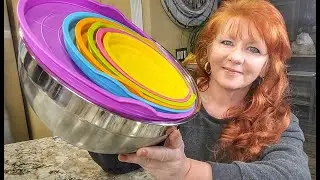 These Umite mixing bowls won't slide around your counter with these non-skid bottoms