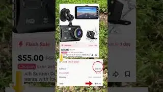 Affordable dashcam: 1080p dual cameras with loop recording#dashcam #driving #cars