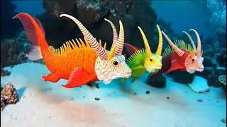 Underwater Colorful Creatures || AI Jogot || 4K Video