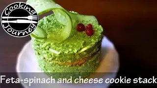 The salad recipe | The Spinach salad with feta and cheese cookie stack | The appetizer recipe