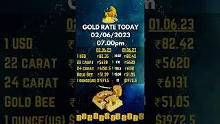 GOLD RATE TODAY  02/06/23 #shorts #short #gold #budgetpechu #finance #gaming #shorts #money