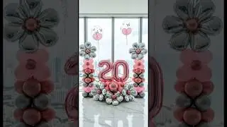 20 birthday #balloons #BalloonArt #Birthdaydecor #birthdaysurprise  #balloondecor #balloonsculpture