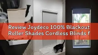 Review Joydeco 100% Blackout Roller Shades Cordless Blinds for Windows, Free-Stop Shades, UV Protect