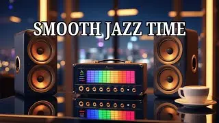 Smooth Jazz Lounge Music 🌃 Late Night City View Relaxation & Study Mix