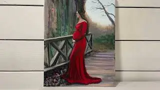 How To Paint “Expecting” acrylic painting tutorial