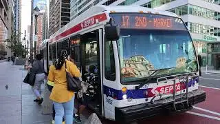 SEPTA Nova Bus #7467 on Route 17 to 2nd - Market at Market St & S 15th St