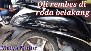 Cara ganti seal as roda blakang,kruk as, as pully gardan YAMAHA FINO.