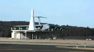 C-5M Super Galaxy | Landing at Westfield-Barnes Regional Airport [KBAF]