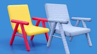 How to create a simple model for beginners using Cinema 4D | Chair
