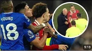 Liverpool & Everton  players Clash, have an argument! 🫨 Goodison Park