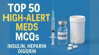 Top 50 High-Alert Meds MCQs (Insulin, Heparin, Digoxin) #nclex #medical #viral