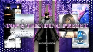 TOP 6 MANGA TRENDING EDIT PRESETS FOR ALIGHT MOTION [ XML + MATERIAL ]  