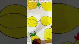 DIY craft making yellow day chart#viral #art #craftideas #shortvideo #diycrafts #youtube