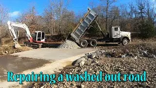 Repairing A Washed Out Road At The Utility Easement