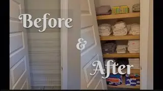 DIY Linen Closet Upgrade in 24 Hours! | Builder-Grade to Custom Shelving Transformation
