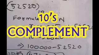 10's Complement with Example Problem | Learn 10's complement Tutorial