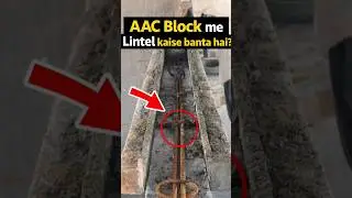 AAC Block Lintel Beam Work | Proper Reinforcement & Concrete 🔨 #construction