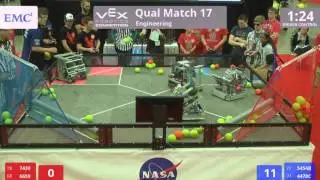 VEX Worlds 2016 - VRC High School - Engineering - Qual 17 (7439 6659) 149 vs 137 (5454B 4478C)