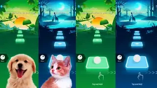 Tiles hop EDM Rush   Cute dog vs Cute cat on Ball Games channel