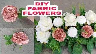How to make fabric flower burning method || DIY fabric flowers tutorial || Lenz Party