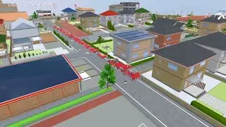 Make a car line up at sakura school simulator ✅️ 🤪 