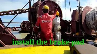 CHANGE BRAKE LINING|| ANCHOR WINDLASS