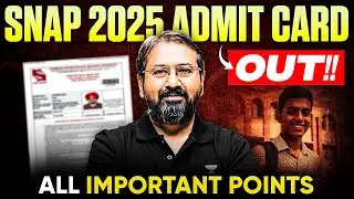 SNAP 2025 Admit Card OUT 🚨 Step-by-Step + Key Guidelines | Ronak Shah
