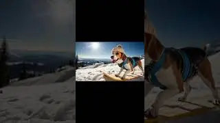 Собака на сноуборде,  сезон не закрыт 😂 #snow #собака #fun #funnyshorts #shortvideo #shorts