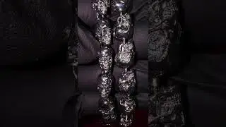 .925 Silver Skull Head Links Chain | Item #68894