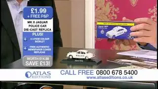 Mk II Jaguar Police Car Die-Cast Replica - a unique memento from Atlas Editions
