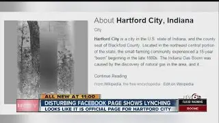 Fake Hartford City Facebook page shows lynching
