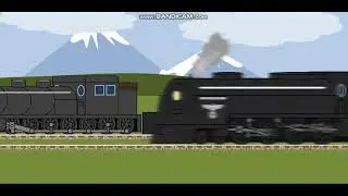 Breitspurbahn train pulling fast mail service With Polar Express Puffing