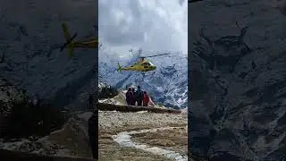 Landing helicopter in the Mountain #shorts