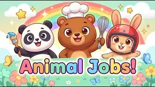 Animal Jobs Song 🐾🐼🐻 | Fun Learning Rhyme for Kids | Kids Songs & Nursery Rhymes | The Pebble Verse