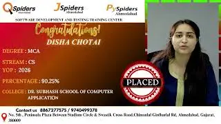 Placement Journey of MCA graduated as Software Engineer QSpiders | Ahmedabad