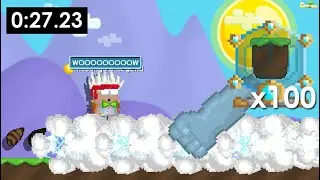Using 100 Tesseract Manipulator to Break FULL World! (GT DARES 1) | GrowTopia