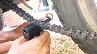 Instalação corrente de rebite com ferramenta simples.