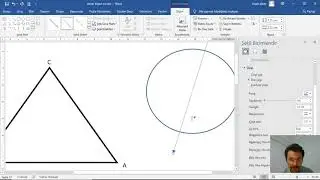 word de çizilen geometrik şekli harflendirme